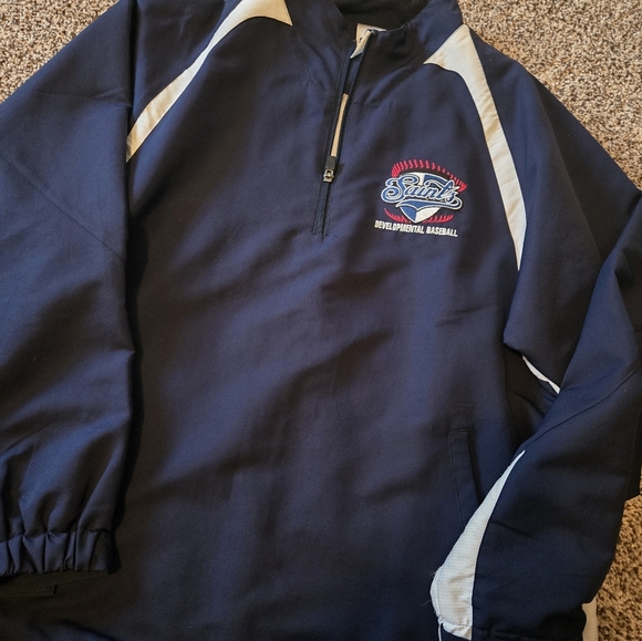 Russell Athletic Navy Pullover Jacket - Picture 1 of 3